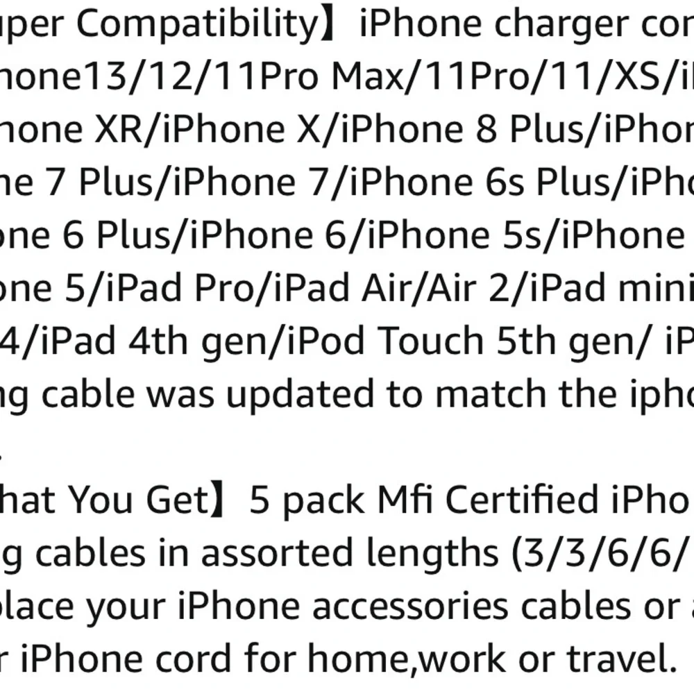 iPhone Charger Cables